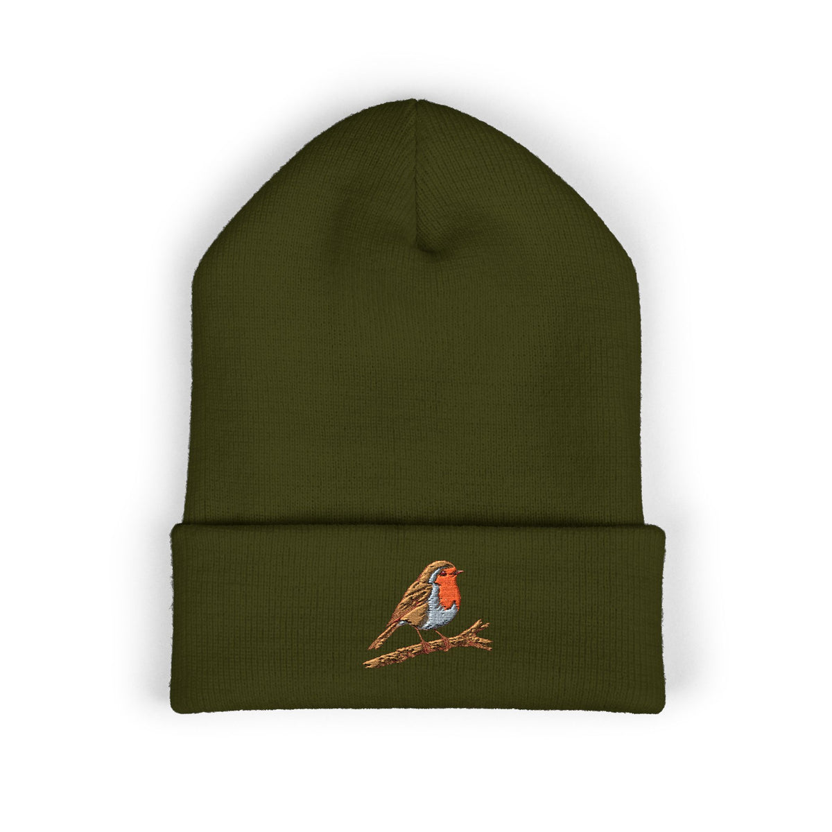 Embroidered Robin Beanie