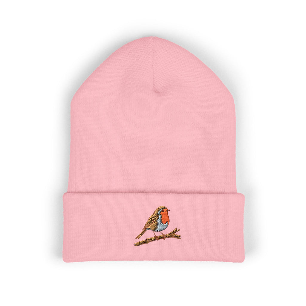 Embroidered Robin Beanie
