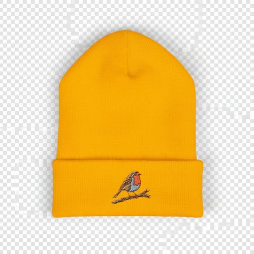 Embroidered Robin Beanie